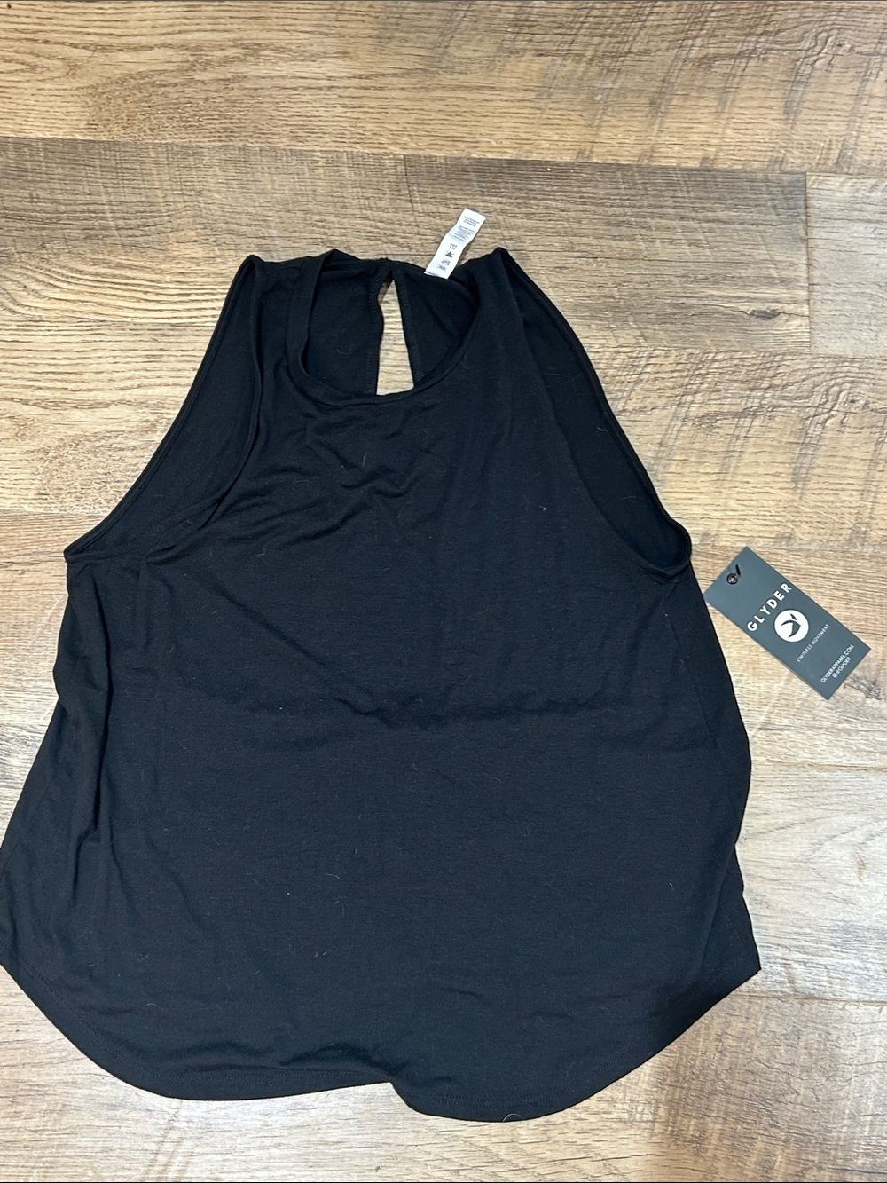 Glyder Black Keyhole Racerback Tank